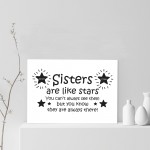 Sisters Are Like Stars Personalised Print Sister Birthday Gift