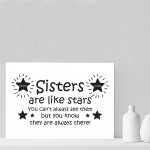 Sisters Are Like Stars Personalised Print Sister Birthday Gift