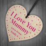 I Love You Mummy Mothers Day Birthday Gift Personalised Heart
