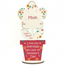 Mum Gift Wooden Flower Mothers Day Gift From Daughter Son