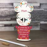 Mum Gift Wooden Flower Mothers Day Gift From Daughter Son