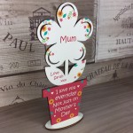 Mum Gift Wooden Flower Mothers Day Gift From Daughter Son