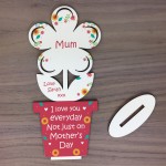 Mum Gift Wooden Flower Mothers Day Gift From Daughter Son