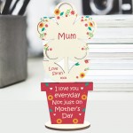 Mum Gift Wooden Flower Mothers Day Gift From Daughter Son