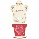 Nanny Gift Wooden Flower Mothers Day Gift From Grandchildren