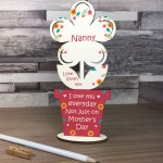 Nanny Gift Wooden Flower Mothers Day Gift From Grandchildren