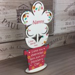 Nanny Gift Wooden Flower Mothers Day Gift From Grandchildren