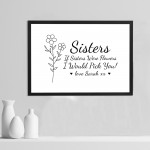Special Gift For Sister Personalised Sister Framed Print
