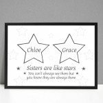 Personalised Sister Gift For Birthday Framed Print Best Friend