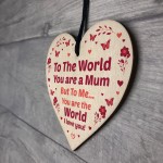 Mum Gifts From Daughter Son Wood Heart Thank You Mothers Day