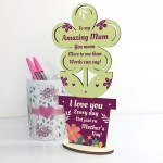 Special Mothers Day Gift For Mum Wood Standing Flower Gift