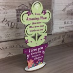 Special Mothers Day Gift For Mum Wood Standing Flower Gift