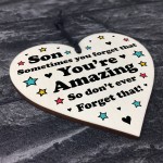Son Gifts For Birthday Wood Heart 16th 18th 21st Birthday Gift