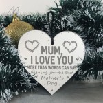 Mum I Love You Gift Engraved Heart Best Mothers Day Gift