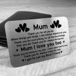 Best Friend Gift For Mum Mothers Day Birthday Gift Metal Card