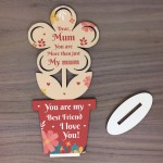 Mum Gifts Mothers Day Plaque Standing Flower Best Friend Gift