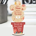 Mum Gifts Mothers Day Plaque Standing Flower Best Friend Gift