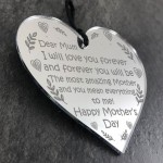 Mum Mother Gift For Mothers Day Engraved Heart Thank You Gift