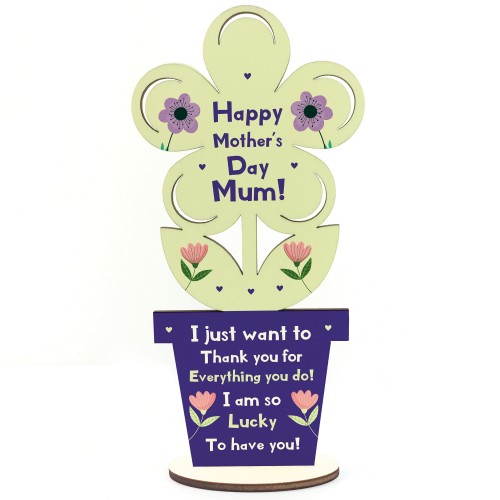 Happy Mothers Day Mum Standing Flower Thank You Gift