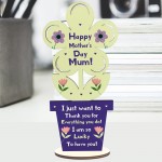Happy Mothers Day Mum Standing Flower Thank You Gift