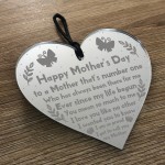 Mothers Day Gift For Number One Mum Engraved Heart Poem Gift