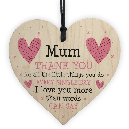 I Love You Mum Gifts Hanging Sign Thank You Gift For Birthday