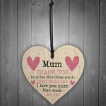 I Love You Mum Gifts Hanging Sign Thank You Gift For Birthday