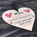 I Love You Mum Gifts Hanging Sign Thank You Gift For Birthday