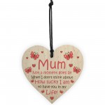 Gifts For Mothers Day Birthday For Mum Wood Heart Thank You