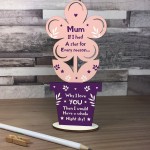 Mum Gifts Love Plaque Standing Wood Flower Mothers Day Birthday