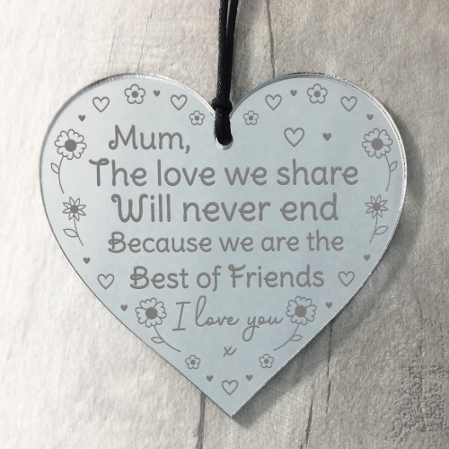 Best Friend Gift For Mum Mothers Day Gift Engraved Heart Gift