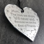 Best Friend Gift For Mum Mothers Day Gift Engraved Heart Gift