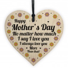 Mothers Day Gift Cute Wood Heart Gift For Mum From Daughter Son 