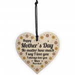 Mothers Day Gift Cute Wood Heart Gift For Mum From Daughter Son 