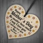 Mothers Day Gift Cute Wood Heart Gift For Mum From Daughter Son 