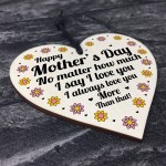 Mothers Day Gift Cute Wood Heart Gift For Mum From Daughter Son 