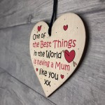 Gift For Mum From Daughter Son Wood Heart Mothers Day Birthday