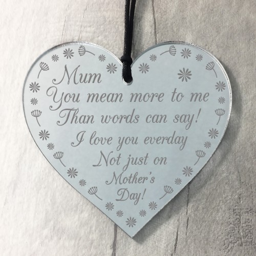 Funny Gift For Mothers Day Engraved Heart Gift For Mum