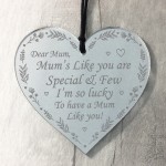 Mums Gifts Thank You Gift Engraved Heart Mothers Day Gift