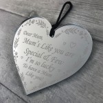 Mums Gifts Thank You Gift Engraved Heart Mothers Day Gift