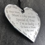 Mums Gifts Thank You Gift Engraved Heart Mothers Day Gift