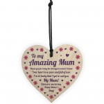 Gift For Mum On Mothers Day Wood Heart Thank You Gift