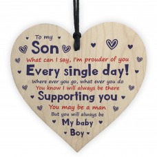 Gift For Son Birthday 18th 21st Wood Heart Gift From Mum Dad