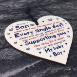 Gift For Son Birthday 18th 21st Wood Heart Gift From Mum Dad