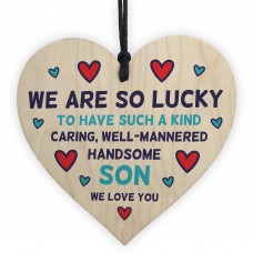 Special Gift For Son Wood Heart Love Gift 16th 18th Birthday