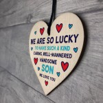 Special Gift For Son Wood Heart Love Gift 16th 18th Birthday