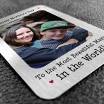 Happy Mothers Day Gift Personalised Metal Card Beautiful Mum
