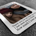 Personalised Gift For Mothers Day Metal Card Love Gift Mum Gift