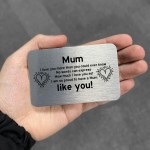 Mum I Love You Gift Metal Card Gift For Mothers Day Birthday 