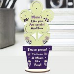 Mum Gift Poem Wood Standing Flower Mothers Day Birthday Gift